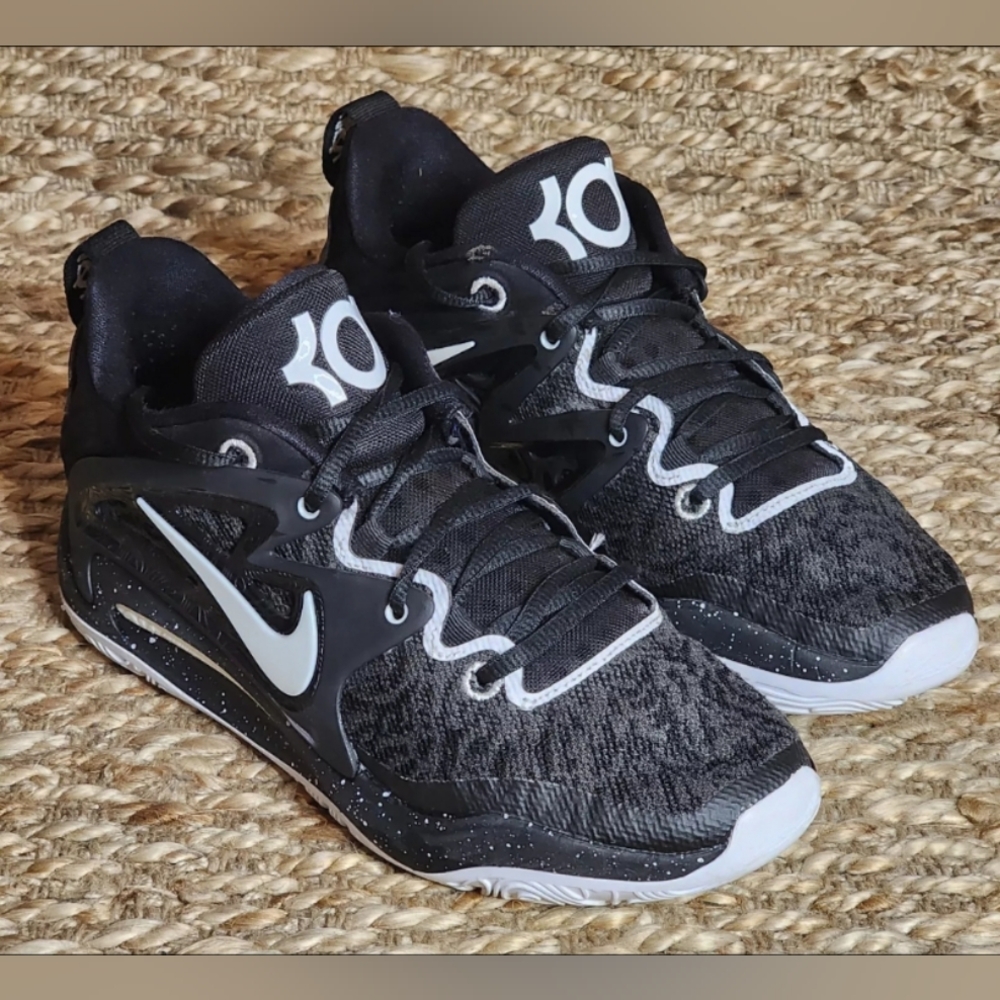 Nike KD 15 TB Black/White Speckled Basketball Shoes Men's Size 7.5 DO9826-002 - Picture 4 of 9